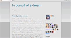 Desktop Screenshot of inpursuitofadream.blogspot.com