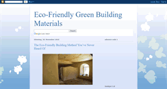 Desktop Screenshot of eco-friendlygreenbuildingmaterials.blogspot.com