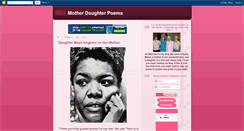 Desktop Screenshot of motherdaughterpoems.blogspot.com
