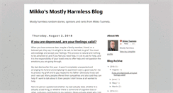 Desktop Screenshot of mikkosmostlyharmless.blogspot.com