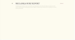Desktop Screenshot of lankasurfreport.blogspot.com