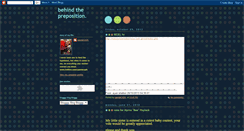 Desktop Screenshot of behindthepreposition.blogspot.com