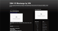 Desktop Screenshot of mustangvin.blogspot.com