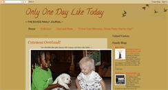 Desktop Screenshot of onlyonedayliketoday.blogspot.com