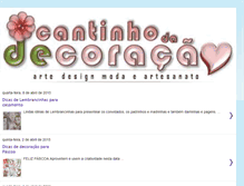 Tablet Screenshot of cantinhodadecoracaoedoartesanato.blogspot.com