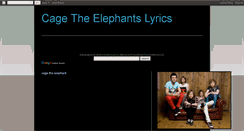 Desktop Screenshot of cagetheelephantlyrics.blogspot.com