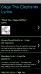 Mobile Screenshot of cagetheelephantlyrics.blogspot.com