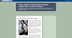 Desktop Screenshot of fashion-designers-info.blogspot.com