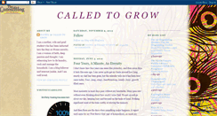 Desktop Screenshot of calledtogrow.blogspot.com