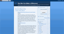 Desktop Screenshot of onemancandifference.blogspot.com