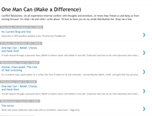Tablet Screenshot of onemancandifference.blogspot.com