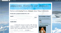 Desktop Screenshot of amazingtopicworld.blogspot.com