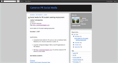 Desktop Screenshot of cameronpr.blogspot.com