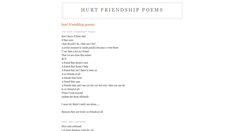 Desktop Screenshot of hurtfriendshippoems.blogspot.com