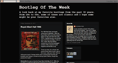 Desktop Screenshot of bootlegoftheweek.blogspot.com