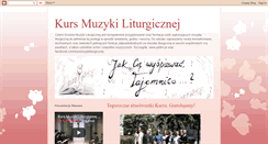 Desktop Screenshot of kursmuzykiliturgicznej.blogspot.com