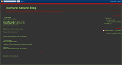 Desktop Screenshot of nurturenatureblog.blogspot.com