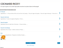 Tablet Screenshot of cocinanica.blogspot.com