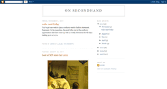 Desktop Screenshot of onsecondhand.blogspot.com