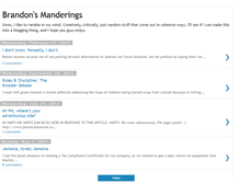 Tablet Screenshot of manderingbrandon.blogspot.com
