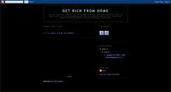 Desktop Screenshot of getrichfromhome.blogspot.com