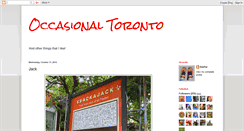 Desktop Screenshot of occasionaltoronto.blogspot.com