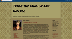 Desktop Screenshot of insidethemindofannwerner.blogspot.com