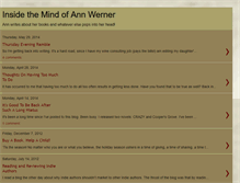 Tablet Screenshot of insidethemindofannwerner.blogspot.com