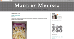 Desktop Screenshot of made-by-melissa.blogspot.com