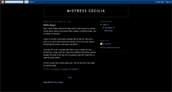 Desktop Screenshot of mistresscecilia.blogspot.com