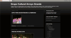 Desktop Screenshot of grupoculturalarroyogrande.blogspot.com