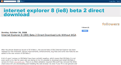 Desktop Screenshot of ie8beta.blogspot.com