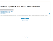 Tablet Screenshot of ie8beta.blogspot.com