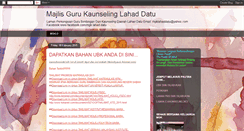 Desktop Screenshot of majlisgurukaunselinglahaddatu.blogspot.com