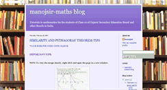 Desktop Screenshot of manojsirmaths4u.blogspot.com