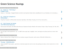 Tablet Screenshot of greensciencemusings.blogspot.com