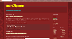 Desktop Screenshot of more2ignore.blogspot.com