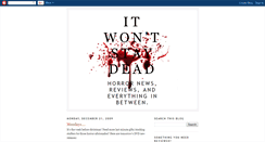 Desktop Screenshot of itwontstaydead.blogspot.com