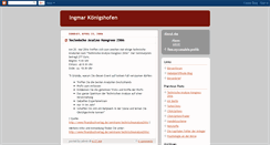 Desktop Screenshot of ingmarkoenigshofen.blogspot.com