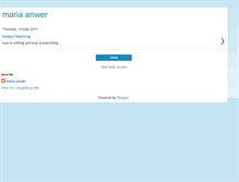 Tablet Screenshot of mariaanwer.blogspot.com