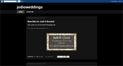 Desktop Screenshot of jodioweddings.blogspot.com