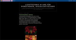 Desktop Screenshot of disco-lichttechnik.blogspot.com