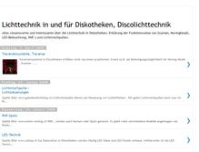 Tablet Screenshot of disco-lichttechnik.blogspot.com