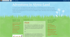 Desktop Screenshot of adventuresinalyssaland.blogspot.com