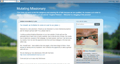 Desktop Screenshot of mutatingmissionary.blogspot.com