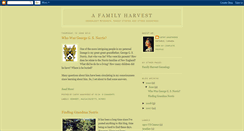 Desktop Screenshot of familyharvest.blogspot.com