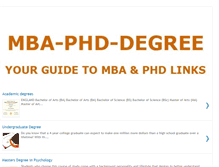 Tablet Screenshot of mba-phd-degree.blogspot.com