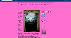 Desktop Screenshot of creativesignsndesigns.blogspot.com