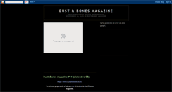 Desktop Screenshot of dustandbonesmag.blogspot.com