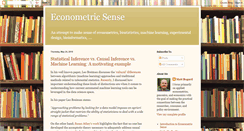 Desktop Screenshot of econometricsense.blogspot.com